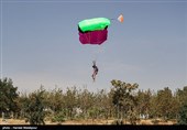 Iranian Military Commandoes Parachute from Milad Tower