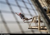 Iranian Military Commandoes Parachute from Milad Tower
