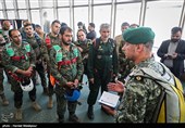 Iranian Military Commandoes Parachute from Milad Tower
