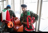 Iranian Military Commandoes Parachute from Milad Tower