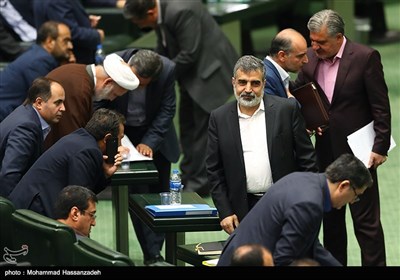 بهروز کمالوندی سخنگوی سازمان انرژی اتمی در جلسه علنی مجلس شورای اسلامی 