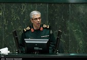سرلشگر باقری رئیس ستاد کل نیروهای مسلح در جلسه علنی مجلس شورای اسلامی 