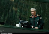 سرلشگر باقری رئیس ستاد کل نیروهای مسلح در جلسه علنی مجلس شورای اسلامی 