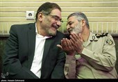 سرلشکر موسوی فرمانده کل ارتش و دریابان علی شمخانی دبیر شورای عالی امنیت ملی
