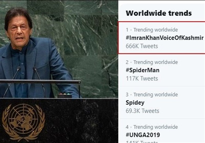 اقوام متحدہ میں پاکستانی وزیراعظم کا خطاب ٹوئٹر پر ٹاپ ٹرینڈ بن گیا