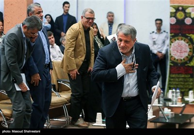  محسن هاشمی رییس شورای اسلامی شهر تهران در مراسم گرامیداشت روز آتش نشان و ایمنی