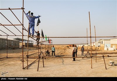 آماده‌سازی مواکب خدمت رسانی به زائرین اربعین حسینی-شلمچه