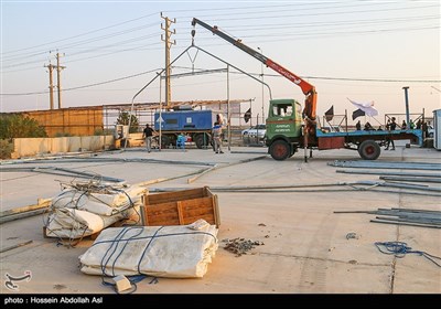 آماده‌سازی مواکب خدمت رسانی به زائرین اربعین حسینی-شلمچه