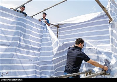 برپایی موکب‌های خدمت رسانی به زائران در پایانه مرزی مهران