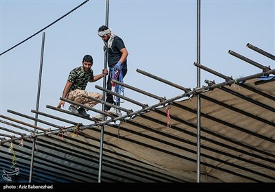 برپایی موکب‌های خدمت رسانی به زائران در پایانه مرزی مهران