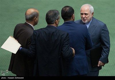 حضور محمدجواد ظریف وزیر امور خارجه در جلسه علنی مجلس شورای اسلامی
