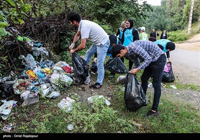 پاکسازی منطقه گردشگری سموش رحیم آباد گیلان