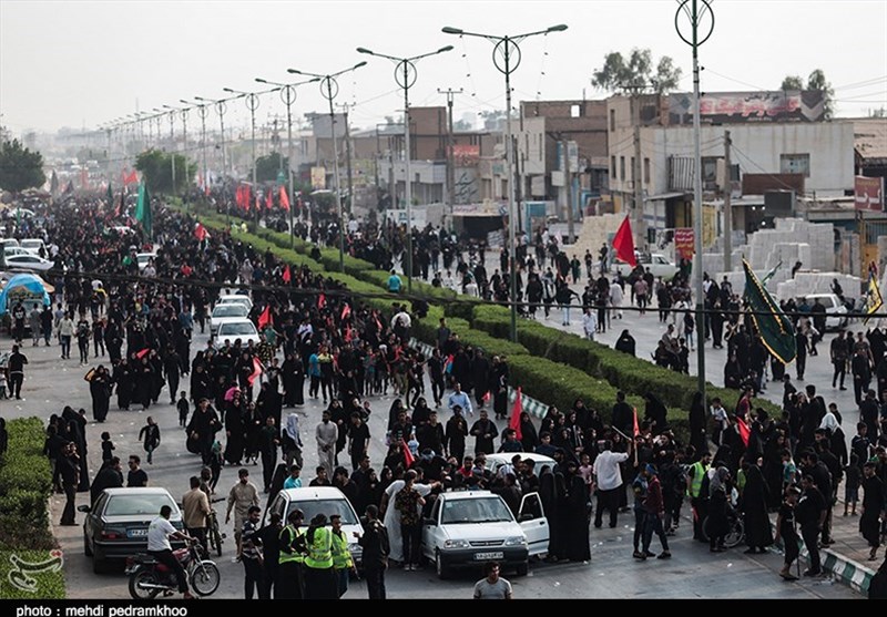 اخبار اربعین 98| حرکت کاروان پیاده‌روی 40 هزار نفری اهواز به روایت تصویر