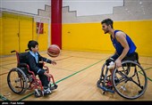 حضور کودکان استثنایی در تمرین تیم ملی بسکتبال با ویلچر