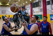 حضور کودکان استثنایی در تمرین تیم ملی بسکتبال با ویلچر