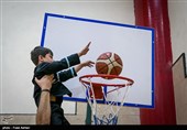 حضور کودکان استثنایی در تمرین تیم ملی بسکتبال با ویلچر