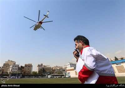 رزمایش مشترک هلال احمر و نیروی انتظامی