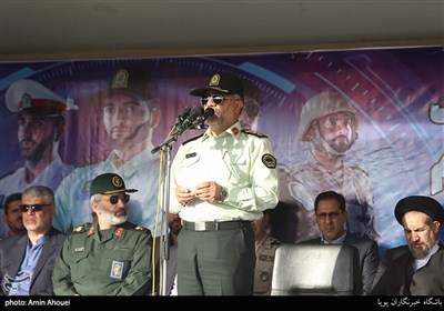 سخنرانی سردار حسین رحیمی در صبحگاه عمومی نیروی انتظامی
