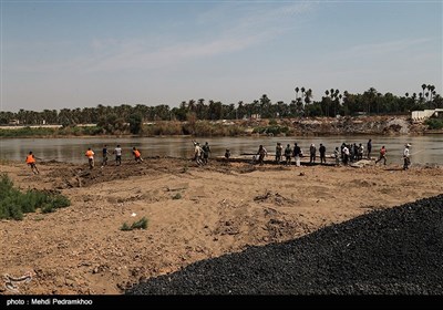 نصب و راه‌اندازی دوباره پل ارتباطی دهستان عنافچه به ملاثانی توسط گروه 422 مهندسی رزمی اهواز-ارتش