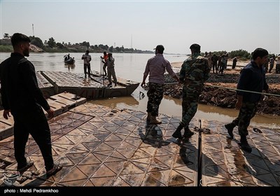 نصب و راه‌اندازی دوباره پل ارتباطی دهستان عنافچه به ملاثانی توسط گروه 422 مهندسی رزمی اهواز-ارتش