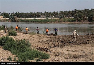 نصب و راه‌اندازی دوباره پل ارتباطی دهستان عنافچه به ملاثانی توسط گروه 422 مهندسی رزمی اهواز-ارتش