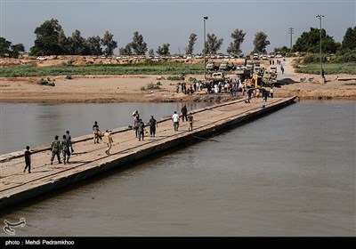افتتاح پل شناور دهستان عنافچه به ملاثانی توسط ارتش
