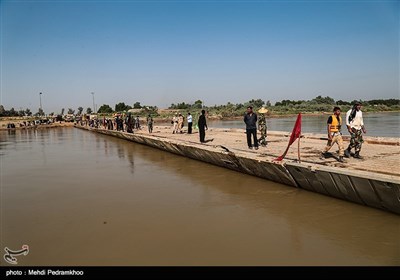 افتتاح پل شناور دهستان عنافچه به ملاثانی توسط ارتش