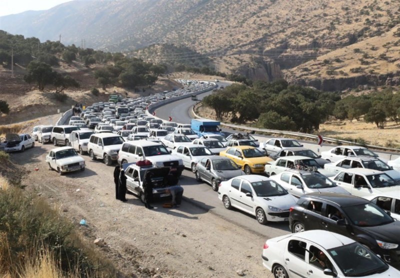 اخبار اربعین 98| ‌ترافیک سنگین در محور قصرشیرین ‌به مرز خسروی + تصاویر