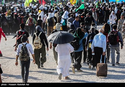 خروج زائران اربعین حسینی از مرز شلمچه