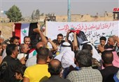 تجمع ساکنان دیرالزور در محکومیت حملات ترکیه به سوریه + تصاویر