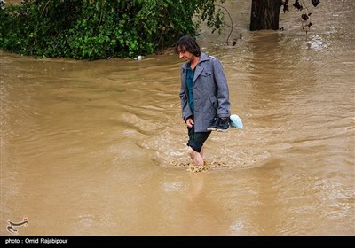 سیلاب و آبگرفتگی در رودسر گیلان