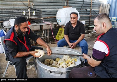 خدمت رسانی به زائران اربعین حسینی در مرز شلمچه