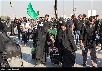 خروج زائران اربعین حسینی از مرز مهران