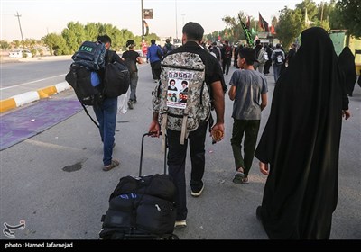 پیاده روی زائران اربعین حسینی در مسیر نجف به کربلا
