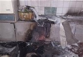 سوختن 3 مرد بر اثر انفجار و آتش‌سوزی در مغازه صافکاری + تصاویر