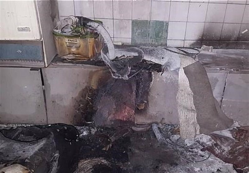 سوختن 3 مرد بر اثر انفجار و آتش‌سوزی در مغازه صافکاری + تصاویر