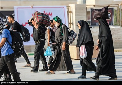 بازگشت زائران اربعین حسینی از مرز شلمچه