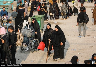 بازگشت زائران اربعین حسینی از مرز شلمچه