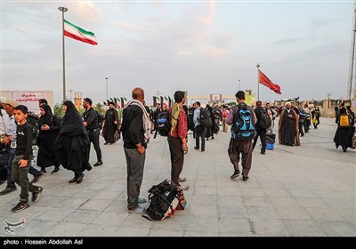 بازگشت زائران اربعین حسینی از مرز شلمچه