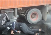تهران| تصادف خونین موتورسیکلت با خاور + تصاویر