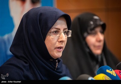 مهناز ربیعی همسر دکتر مسعود سلیمانی در نشست خبری بررسی وضعیت دانشمند بازداشتی ایرانی در زندان آمریکا