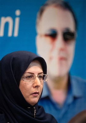 مهناز ربیعی همسر دکتر مسعود سلیمانی در نشست خبری بررسی وضعیت دانشمند بازداشتی ایرانی در زندان آمریکا