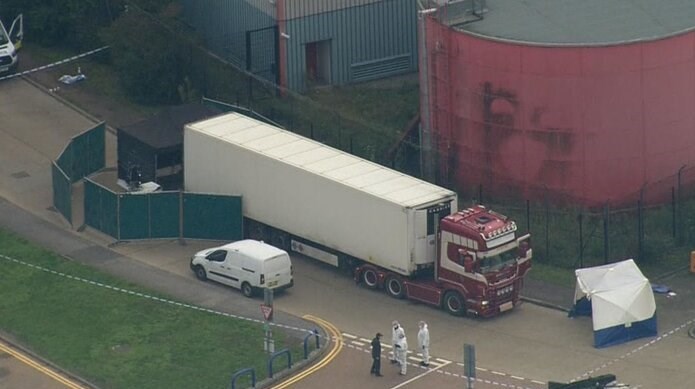 Driver Arrested after 39 Bodies Found in Truck in Essex