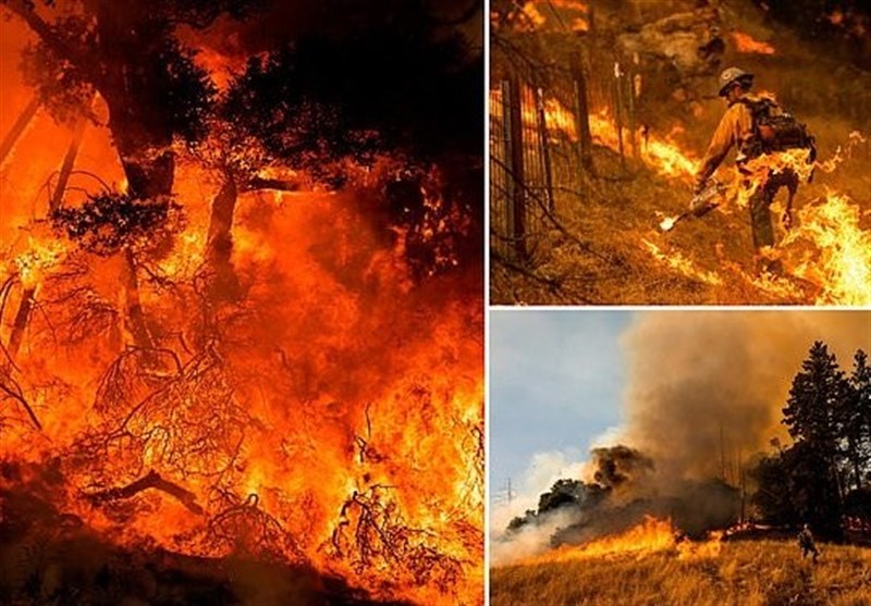 آتش سوزی گسترده و تخلیه ساکنان ایالت کالیفرنیا+تصاویر