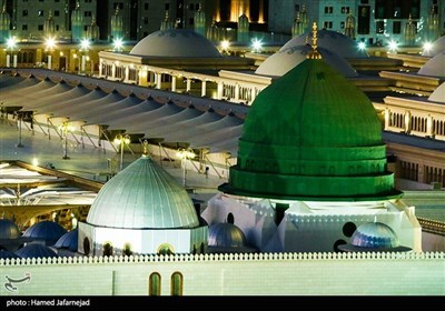 مسجدالنبی مرقد مطهرسید انبیاء محمد مصطفی (ص) در مدینه منوره 