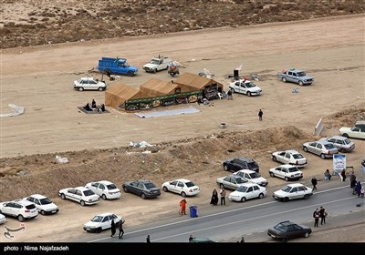 تصاویر هوایی پیاده روی زائران حرم مطهر امام رضا (ع)