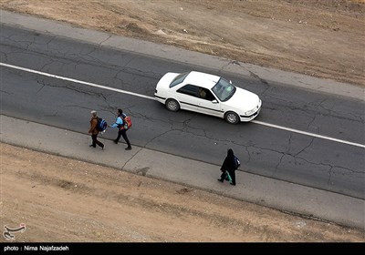 تصاویر هوایی پیاده روی زائران حرم مطهر امام رضا (ع)