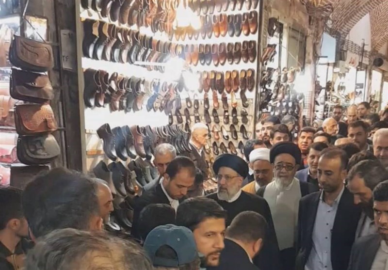 حضور رئیس قوه قضائیه در بازار های کفش و فرش تبریز + فیلم