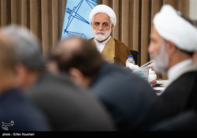 غلامحسین محسنی اژه‌ای معاون اول قوه قضائیه در جلسه شورای عالی حقوق بشر