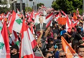 تظاهرات مردمی در حمایت از رئیس جمهور لبنان